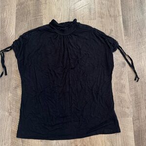Black Kali Ruched Top Anthropologie Size M